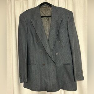 Christian Dior 42L Union Made Wool Double Breasted Blazer